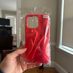 Red iPhone 14 Pro Max Case With Lip Gloss Holder